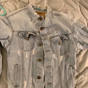 men’s distressed jean jacket